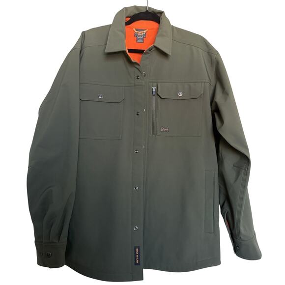 Ariat Men's Rebar DuraStretch Utility Softshell Shirt Jacket. GORPCORE Cowboy Lg - Picture 2 of 7